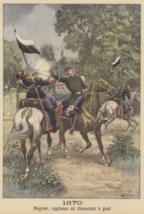 Kapitein Negrier van de lichte infanterie ontsnapt uit Pruisische gevangenschap in de Frans-Pruisische Oorlog